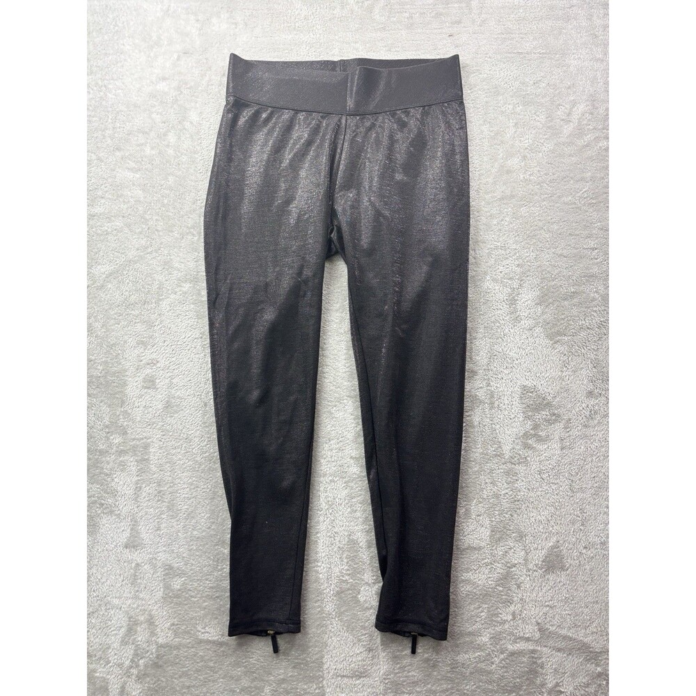 Serena Williams Women's Leggings Size M Black Textured High-Rise Ankle
